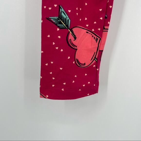 Lularoe Leggings Love Cupid Heart Arrow Shot Through The Heart Dots One Size - Picture 5 of 9